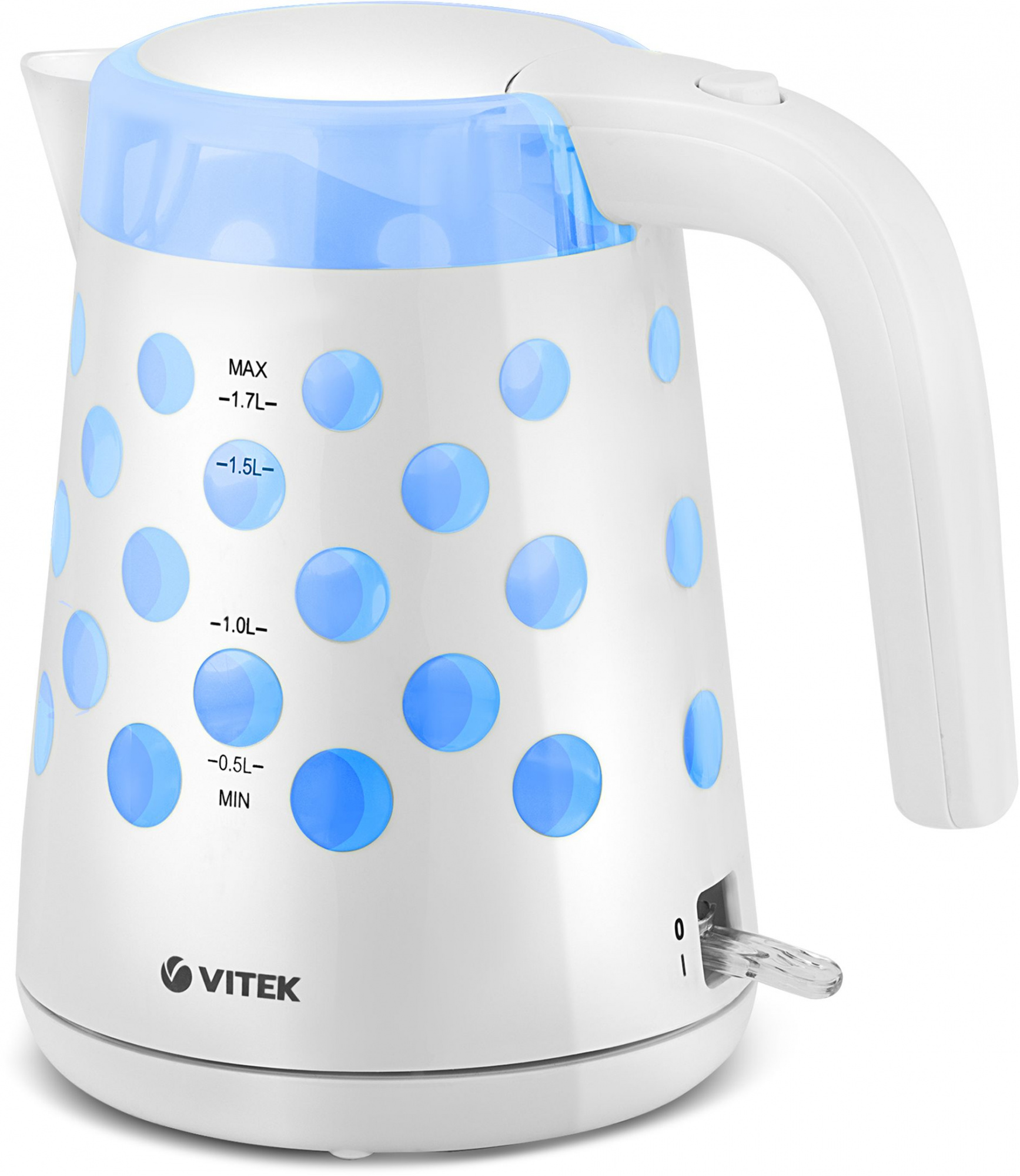 Чайник электрический Vitek VT-7048-01 белый, пластик