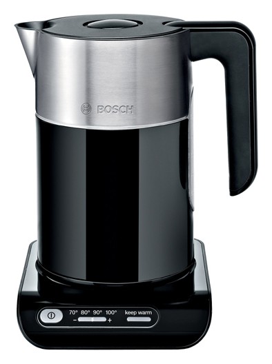 Чайник электрический Bosch TWK8613P черный/серебристый, металл